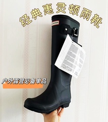 英国惠灵顿长筒雨靴女高筒雨鞋高端大学生户外时尚露营网红橡胶靴