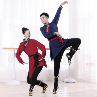 蒙古男女舞台表演上衣艺考舞蹈演出服装蒙古练功服民族蒙族舞