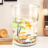 圆形创意鱼缸家用小型塑料鱼缸加厚透明乌龟缸客厅桌面生态金鱼缸
