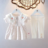 婴儿童装洋气女宝宝夏装，公主碎花两件裙，套装0-1-23岁女童夏天衣服