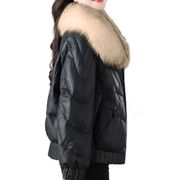 大毛领皮衣羽绒服2023冬季气质，名媛时尚狐狸，毛领绵羊短款外套