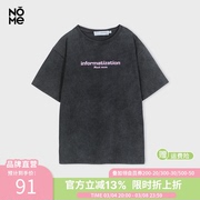 NOME诺米2023夏季女装街头时髦字母印花短袖T恤女运动风