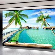 自然风景海景地中海3d立体大型大海壁画，墙布客厅电视背景墙纸壁纸