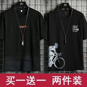夏季9.9男士干活耐脏短袖，t恤男宽松大码学生，圆领半袖男上衣服男装