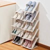 日本可叠加收纳鞋架门口整理鞋托家用塑料，组合鞋架分层多层小鞋柜