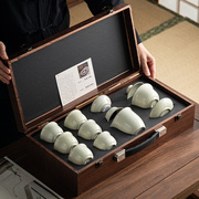 汝窑茶具套装2023年中式功夫，茶陶瓷泡茶壶，盖碗礼盒装家用