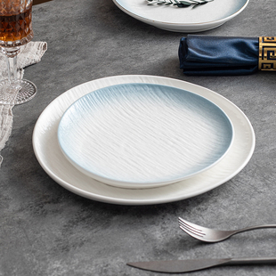 异形餐盘家用北欧菜盘陶瓷高级感沙拉碟子创意，西餐盘子轻奢不规则