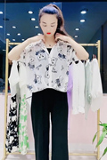 夏季韩范白色雪纺衬衫，女2024百搭时尚，两件套宽松防晒短袖上衣潮