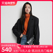 vilan/慧兰西装外套女2023秋季时尚职业优雅时髦宽松长袖上衣