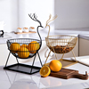 创意水果盘客厅家用果盆简约零食茶几果篮个性时尚轻奢风铁艺果盘