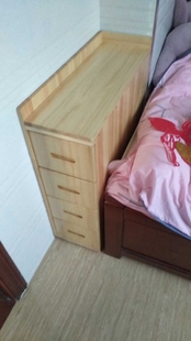 实木床头柜夹缝柜储物窄柜沙发边角柜卧室客厅收纳柜松木家具