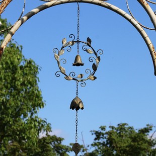 花园庭院别墅铁艺风铃，挂饰阳台装饰铃铛，复古挂件创意简约田园户外