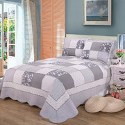 外贸美式纯棉拼布床盖四件套高级韩国绗缝被欧式保暖纯棉床单床罩