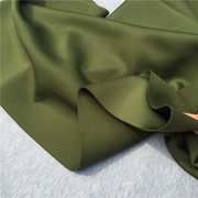 厚型 军绿色太空棉 夹丝空气层弹力针织布料 外套蓬蓬裙服装面料