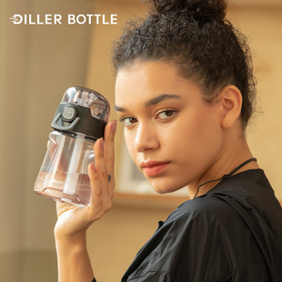 dillerbottle运动水杯，便携耐摔户外大容量带刻度，提手儿童随手杯