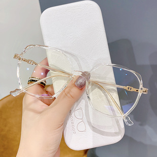 防蓝光眼镜近视女韩版潮ins风透明框网上可配有度数散光素颜镜架