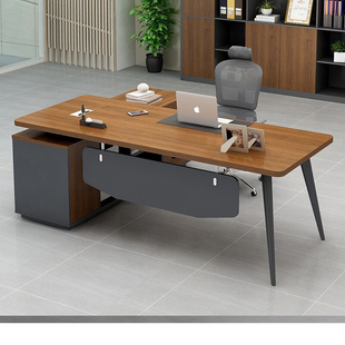 老板办公桌简约现代总裁经理主管桌椅组合轻奢大气班台办公室家具