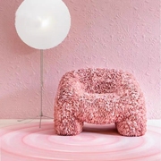 定型棉hortensia花朵客厅，休闲椅子粉色设计师，花瓣椅moooi沙发椅