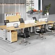 。职员办公桌简约双人员工，4四人位办公桌椅，组合工位6卡位办公室桌