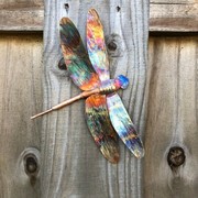 跨境Dragonfly metal color ornament蝴蝶蜻蜓金属彩色装饰品