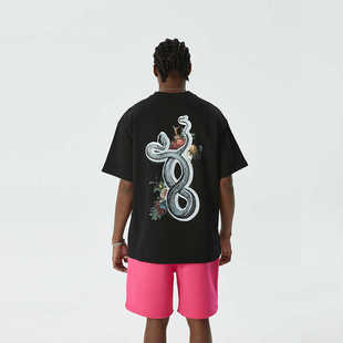 foag夏季潮牌黑曼巴蛇kobe科比，tee美式纪念篮球，运动情侣款短袖t恤
