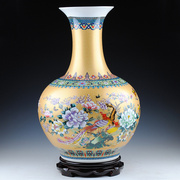 景德镇陶瓷器落地大花瓶摆件大号，欧式珐琅彩瓷现代客厅家居装饰品