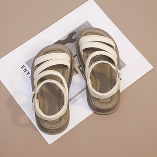 女童鞋子儿童罗马凉鞋2024夏季夏(夏季夏)款运动沙滩小女孩中大童软底