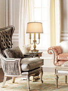 时尚轻奢三灯架铜台灯 欧式创意浪漫铜灯 现代床头灯客厅装饰美式
