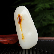 天然新疆和田玉籽料原石手把件红皮原石把玩件小摆件羊脂玉