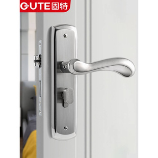 固特304不锈钢门锁卧室欧式执手锁实木门锁室内锁具卫生间门把手