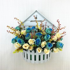 速发壁挂花 客厅假花吊篮插花套装家居装饰品塑料花摆件