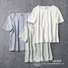 日本原单2023夏女士圆领百搭通勤衬衫出口外贸优雅皱褶短袖雪纺衫