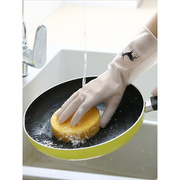 。洗碗手套女耐用型家用厨房，家务清洁加厚橡胶，胶皮防水手套刷碗神