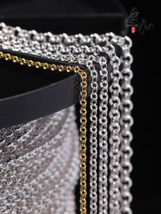 S99足银项链半成品链散链手工银DIY编织首饰小众高品质纯银珍珠链