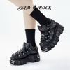 NewRock西班牙潮牌复古朋克潮人金属厚底低帮鞋街拍潮鞋网红款