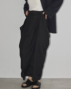 !23夏日系设计感气质，ins显瘦高腰，侧口袋黑色长裙半身裙