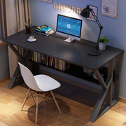 电脑桌台式家用写字桌现代简约书桌钢木办公桌卧室简易桌学习桌子