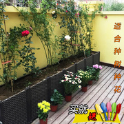 阳台种植箱种菜盆长方形，设备屋顶家庭菜园，特大种树箱花盆槽