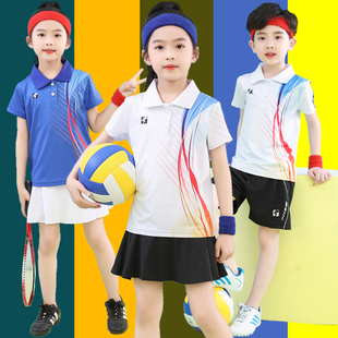 儿童羽毛球服套装男童女童短袖，速干裙裤小学生，训练比赛服乒乓球服