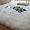 现代客厅茶几地毯乳白色长毛绒，可定制地毯卧室，床前毯可定制飘窗毯