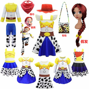 Toy Story玩具总动员4衣服儿童套装女童翠丝Jessie连衣裙cos服装