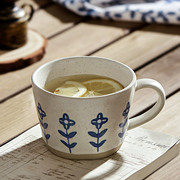 墨色日式咖啡杯陶瓷马克杯子家用喝水杯男生办公室牛奶早餐杯茶杯