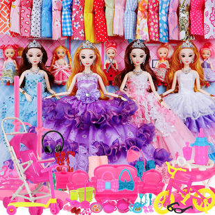 换装巴比娃娃大礼盒公主婚纱套装女孩生日礼物城堡过家家儿童玩具