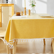 棉麻桌布防水防油防烫免洗简约茶几桌布垫长方形餐桌布日式台布