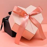 七夕礼盒包装心形盒仪式感装香水，口红礼物的小盒子空盒送女友