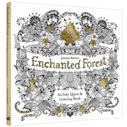 英文原版Enchanted Forest魔法森林涂色书