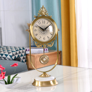 纯铜欧美式台式座钟表，创意客厅卧室床头柜，工艺装饰品座钟摆件