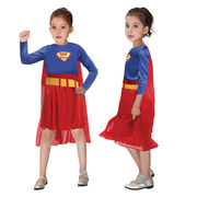 万圣节儿童化妆舞会服装派对表演服饰儿童俏皮无敌女超人演出服装