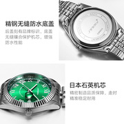 商务男表跨境外贸钢带手表，石英圆形不锈钢金属，普通国产腕表