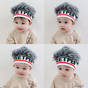 冬季儿童帽子帅气潮流个性，男女童宝宝假发，帽超萌可爱搞怪卷毛帽子